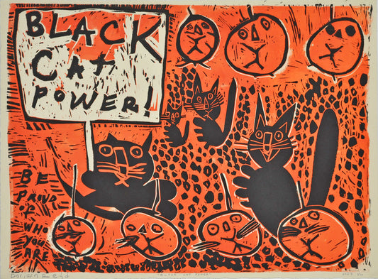 Black Cat Power Orange (D1641)