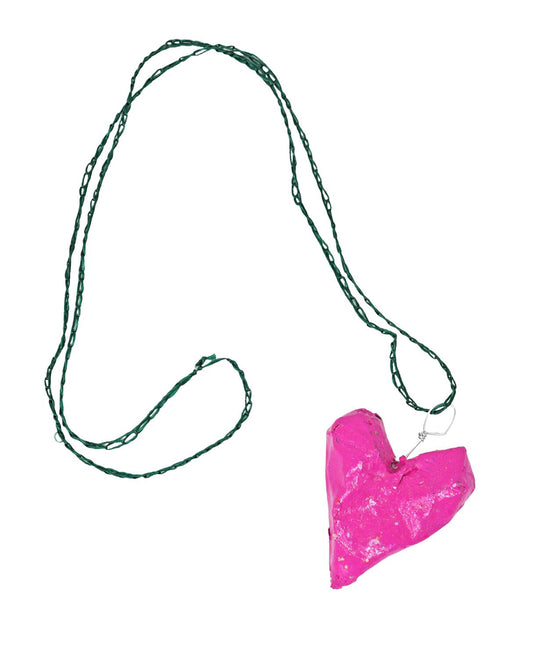 Pink Heart Necklace (J0010)