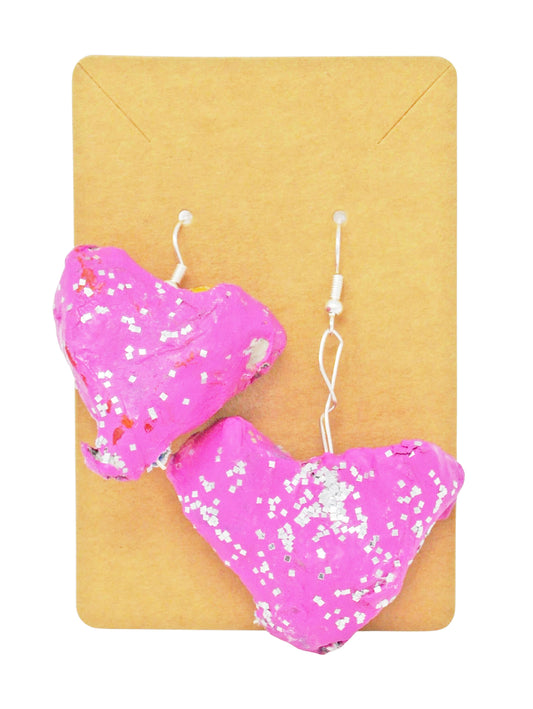 Pink Heart Earrings (J0016)
