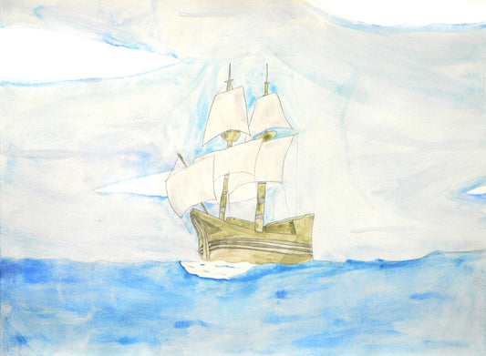 The Mayflower Sailing To The New World (D8875)